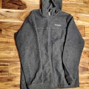 Columbia Grey full-zip hooded- jacket. Size: youth medium